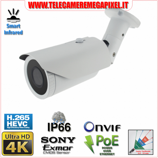 Telecamera 4k Ultra HD codec h265