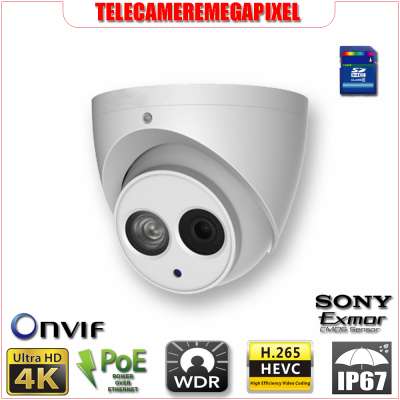 IPC-HDW4830EM-AS - Telecamera - 8 megapixel - H265 - IP67 - Memoria SD