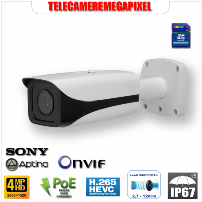 IPC-HFW5421E-Z - Telecamera Dahua - 4 megapixel - lente motorizzata 2,7-12mm - codec H264