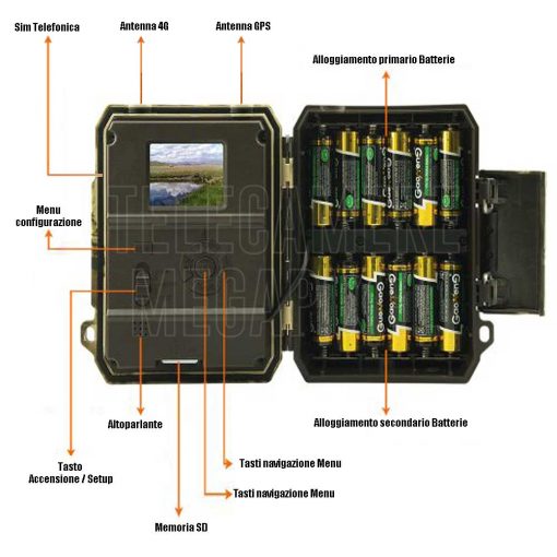 WN.40CM fototrappola 4g gps invio filmati e foto