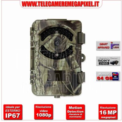 Fototrappola Professionale 16MP-1080p full HD WN-20C