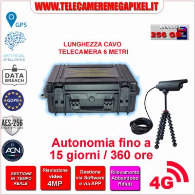 Sistema di videosorveglianza mobile DEFENDX-progk22 litio