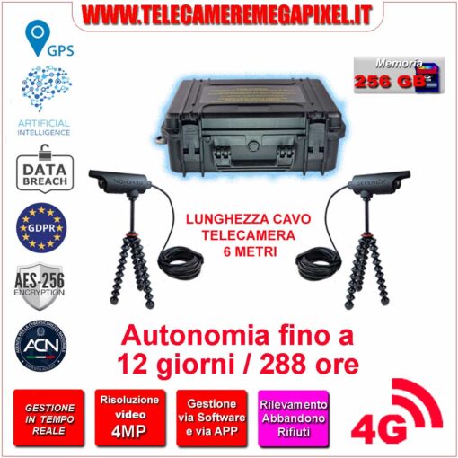 Sistema di videosorveglianza mobile DEFENDX-progk22 dual